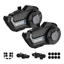 MOMAN H2 Motorcycle Helmet Headset Wireless Intercom Communicate System 2 Riders