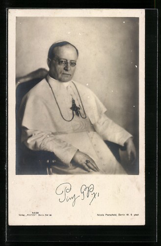 Postcard pope pius xi - pius,