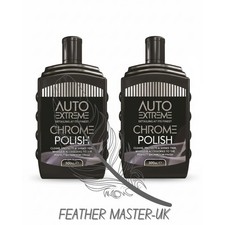 2x 500ml Chrome Polish Liquid Cleaner & Restorer for Cars, Van, Bikes & Trucks