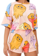 Ladies Pyjamas TROLLS Women Boxy T-Shirt & Shorts Summer PJs Nightwear Primark