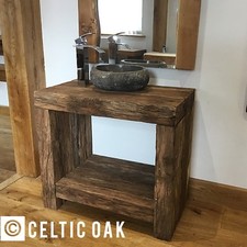 RECLAIMED OAK WASH STAND