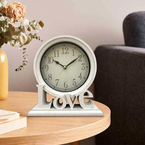 Round desk clock - clock, mantel