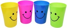 4pc Kids Smiley Face Plastic