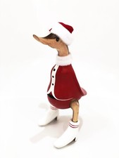 Wooden Lady Santa Duck