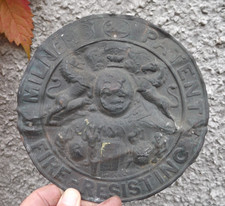 Very Old Milners 212 Patent Safe Metal Plaque  21.5cm