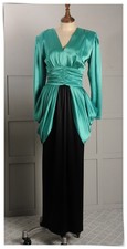Dramatic Vintage Evening Gown 1940's Hollywood Style size 8-10 Simon Ellis 1980s