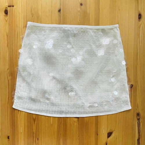Zara cream sequin knit mini - zara,