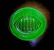 Vintage Art Deco Uranium Green Glass Bowl.