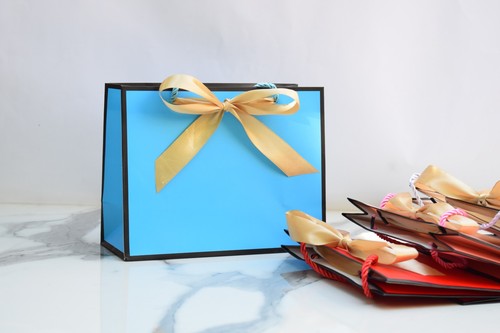 Ribbon tie gift bags - ribbon,