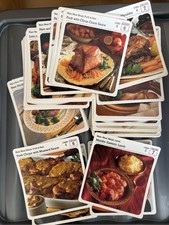 100 Vintage Recipe Cards Random Selection