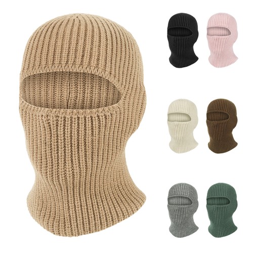 Ski mask knitted face - in,