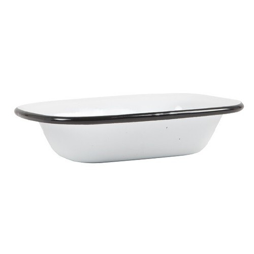 Enamel soap dish white - by, ib