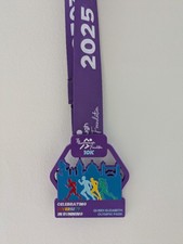 2025 The Runthrough Foundation 10k - Finisher Running Metal Purple Race Medal