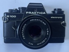 PRAKTICA B100 electronic 35mm SLR Film Camera with Pentacon F2.4 50mm Lens 
