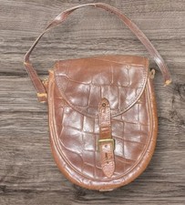 Vintage authentic  Mulberry London leather saddle handbag bag   dark brown  
