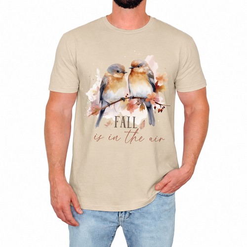 Autumn birds mens - t-shirt, fall