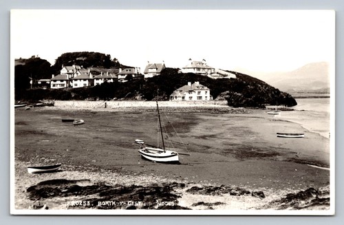 Postcard wales borth - postcard,