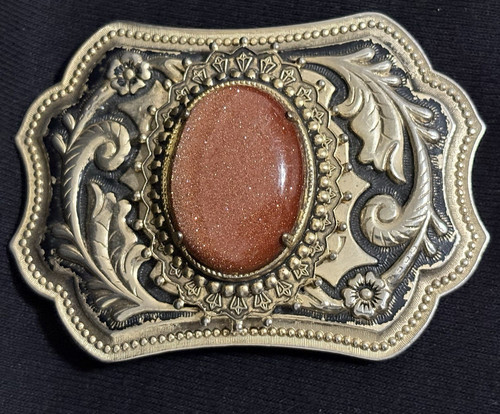 Vintage western goldstone - vintage, belt