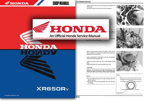 Honda xr650r service workshop - honda,