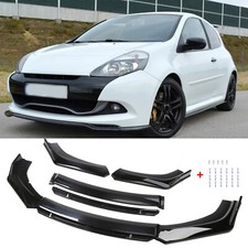 For Renault Clio Sport Glossy Front Bumper Lip Splitter Spoiler Chin Body Kit
