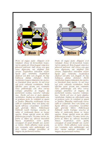 Heraldic coats arms with - of,