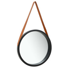 Wall Mirror Black 50cm Round