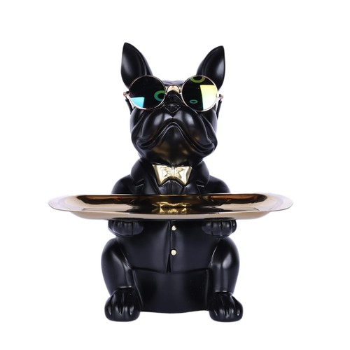 Resin bulldog coin - resin, desk