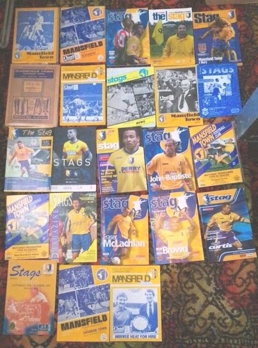 Mansfield town programmes - 21,