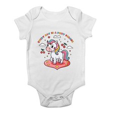 Every Day is a Pony Parade Funny Baby Grow Vest Bodysuit Gift
