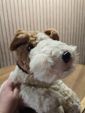 G12 Keel Toys Simply Soft Large Fox Terrier Plush Toy Dog Cuddly Stuffed Animal