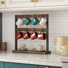 Double Sided Hook Coffee Mug Holder Stand Tea Cup Spice Jar Hanging Rack Kitchen