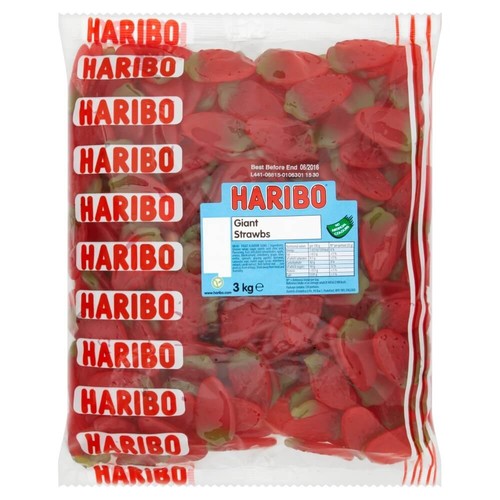 Haribo giant stawbss 3kg - giant, –