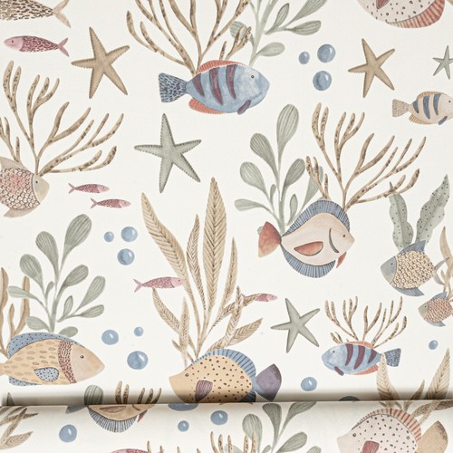 White tropical fish wallpaper - white,