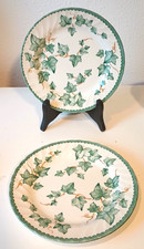 Set 2: L@@K! International Country Vine SALAD PLATES! 8" plates, Ivy & Grn Vines
