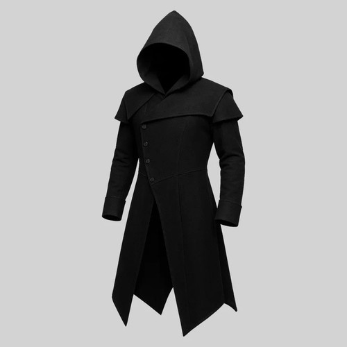 Men gothic wool trench - gothic,