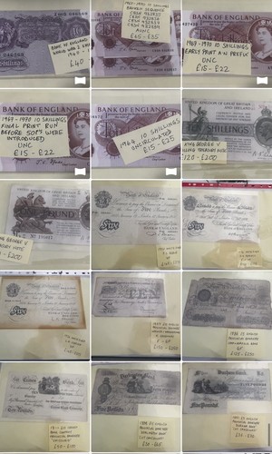 Large banknote collection - uk,
