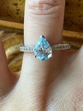 Natural Sky Blue Topaz Ring