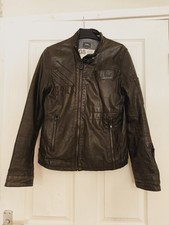 G-star Raw. Brown Soft Leather Men's Jacket. Size Medium