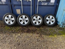 GENUINE VW VOLKSWAGEN T6 HIGHLINE 17" DAVENPORT ALLOY WHEELS T5 TYRES USED