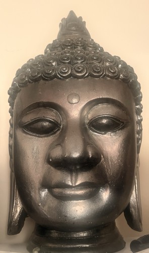Large silver buddha - large,