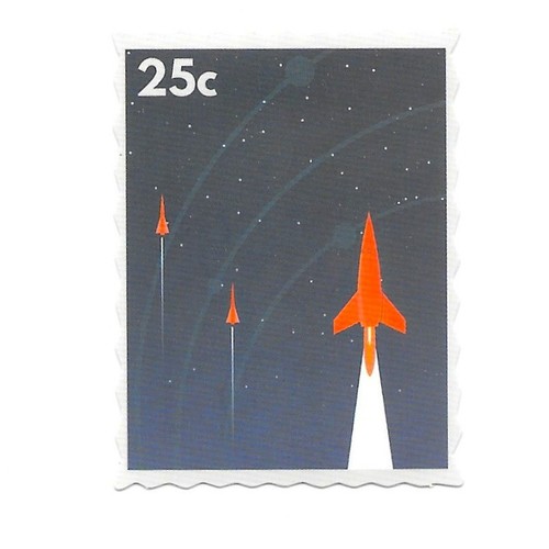 Rocket ship stamp space - stamp, travel