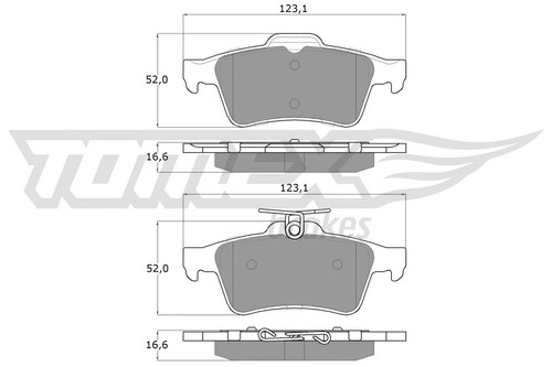 Rear brake pad set - rear,
