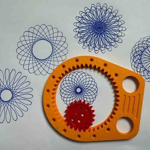 Spirograph drawing set spiral - drawing,