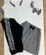 Girls Handmade Black Gingham