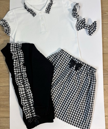 Girls handmade black - handmade, gingham