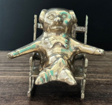 Vintage brass bear rocking - vintage,