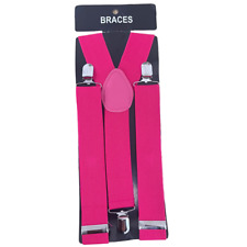 7 X Hot Pink Wide Suspender