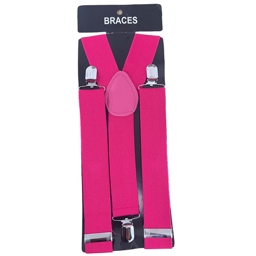 Hot pink wide suspender - hot,