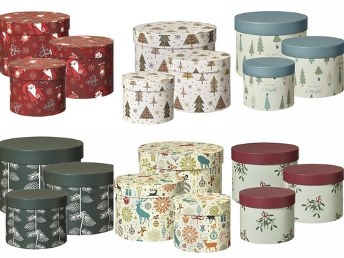 Hat boxes christmas lined - hat,