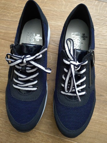 Navy blue wedge rieker - blue,